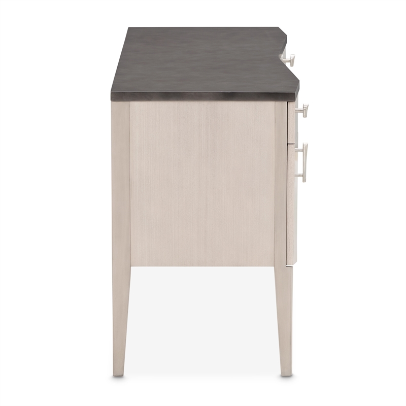 Fantosini Vanity with Mirror - Silver Mist