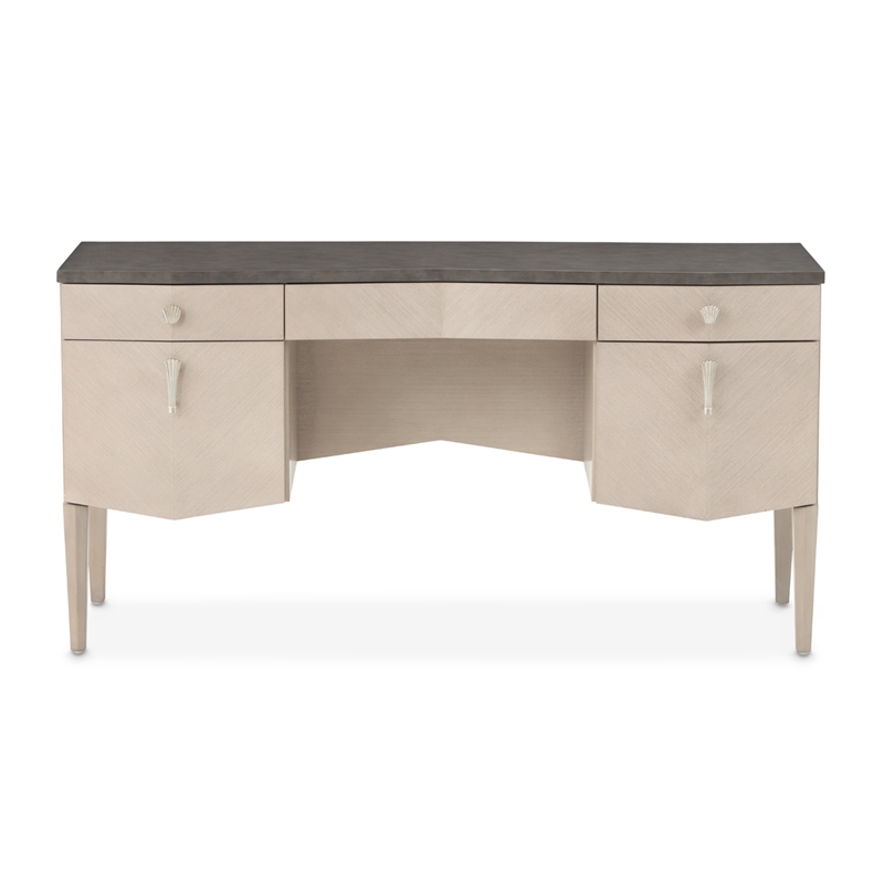Fantosini Vanity Set with Mirror and Chair - Silver Mist