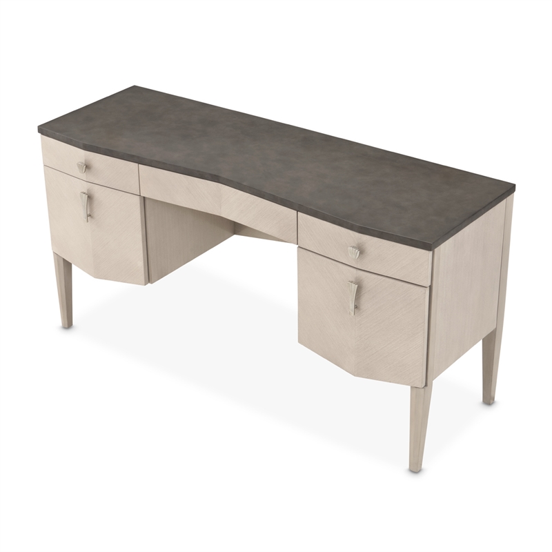 Fantosini Vanity Set with Mirror and Chair - Silver Mist