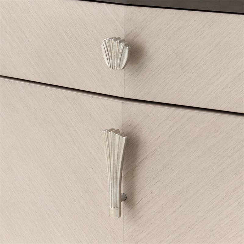 Fantosini Vanity Set with Mirror and Chair - Silver Mist
