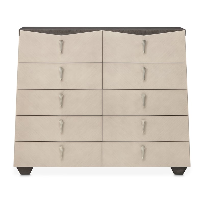 Fantosini 10-Drawer Mule Chest - Silver Mist