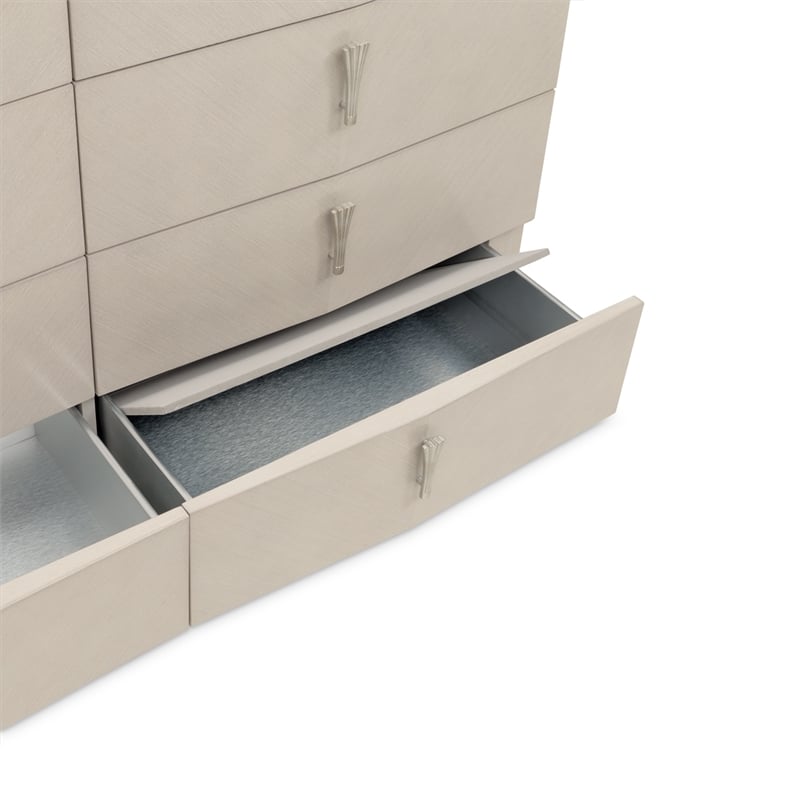 Fantosini 10-Drawer Mule Chest - Silver Mist