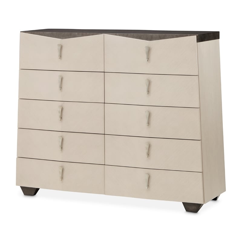 Fantosini 10-Drawer Mule Chest - Silver Mist
