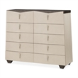 Fantosini 10-Drawer Mule Chest - Silver Mist