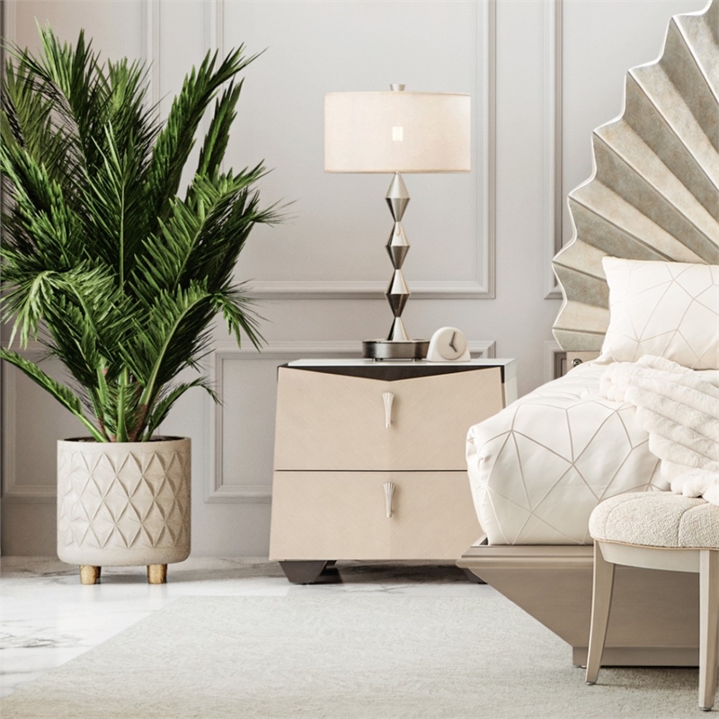 Fantosini Nightstand - Silver Mist