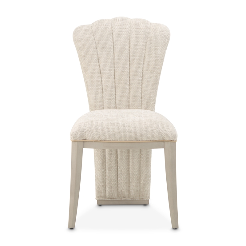Fantosini Chenille Vanity Chair - Cappuccino/Silver Mist