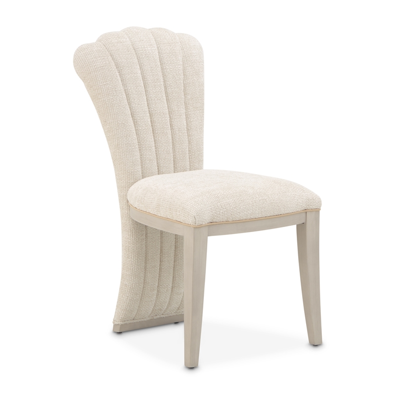 Fantosini Chenille Vanity Chair - Cappuccino/Silver Mist