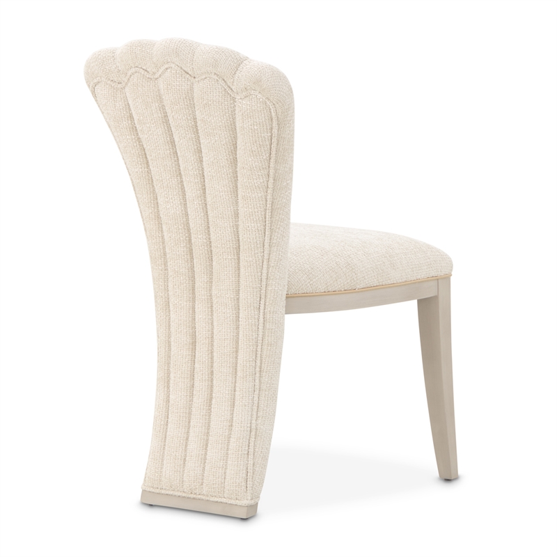 Fantosini Chenille Vanity Chair - Cappuccino/Silver Mist