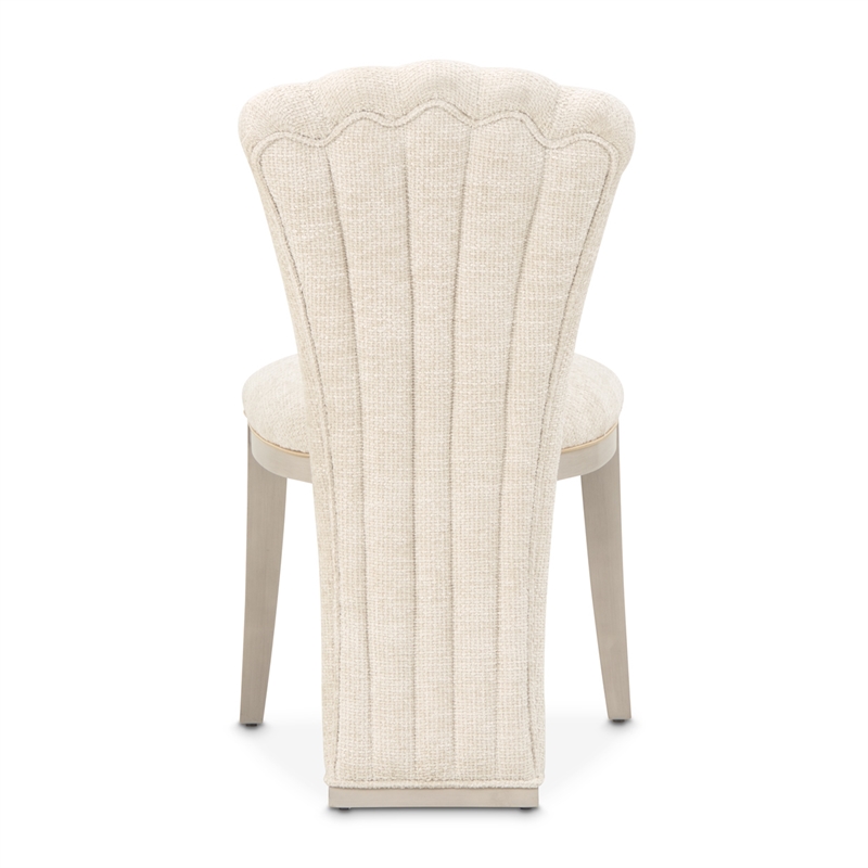 Fantosini Chenille Vanity Chair - Cappuccino/Silver Mist