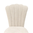 Fantosini Chenille Vanity Chair - Cappuccino/Silver Mist