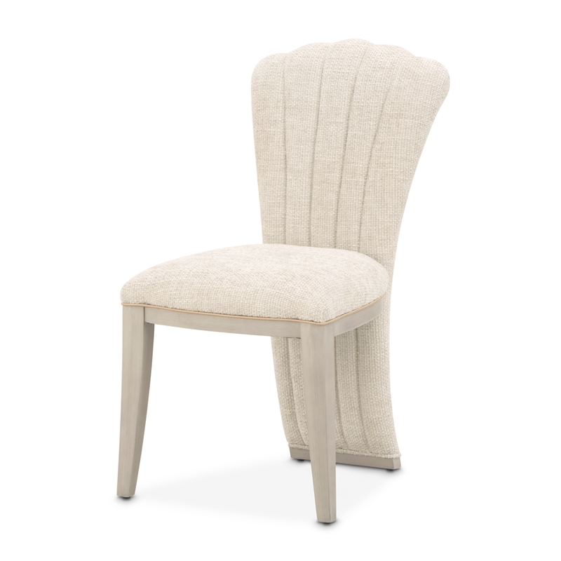 Fantosini Chenille Vanity Chair - Cappuccino/Silver Mist