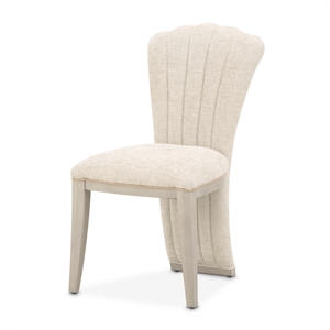 Fantosini Chenille Vanity Chair - Cappuccino/Silver Mist