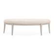 Fantosini Chenille Accent Bench - Cappuccino/Silver Mist