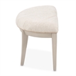 Fantosini Chenille Accent Bench - Cappuccino/Silver Mist