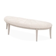 Fantosini Chenille Accent Bench - Cappuccino/Silver Mist