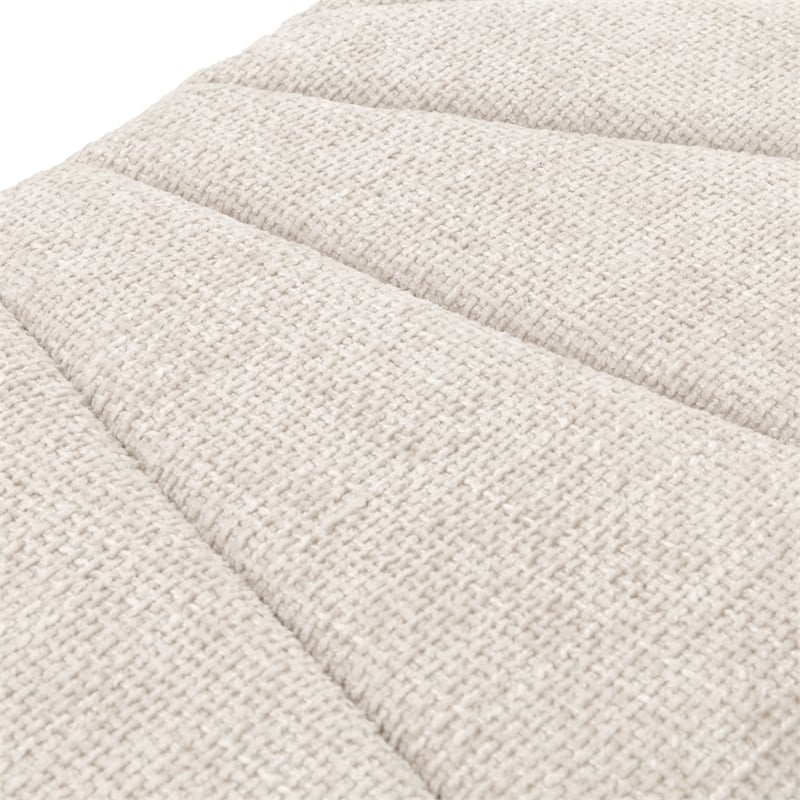 Fantosini Chenille Accent Bench - Cappuccino/Silver Mist