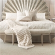 Fantosini Chenille Accent Bench - Cappuccino/Silver Mist