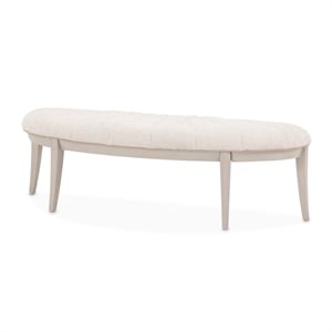 Fantosini Chenille Accent Bench - Cappuccino/Silver Mist