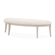 Fantosini Chenille Accent Bench - Cappuccino/Silver Mist