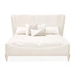 La Terrazza Queen Chenille Panel Bed - Creamy Pearl