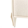 La Terrazza Queen Chenille Panel Bed - Creamy Pearl
