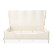La Terrazza Queen Chenille Panel Bed - Creamy Pearl