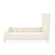 La Terrazza Queen Chenille Panel Bed - Creamy Pearl