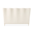 La Terrazza Queen Chenille Panel Bed - Creamy Pearl