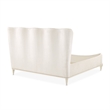 La Terrazza Queen Chenille Panel Bed - Creamy Pearl