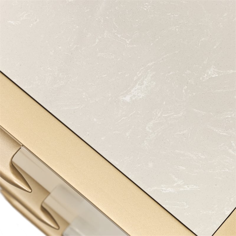 La Terrazza 9-Drawer Dresser with Mirror - Creamy Pearl