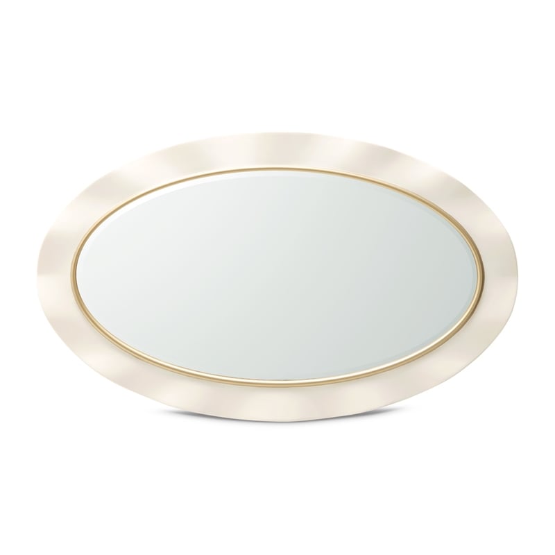 Michael Amini La Terrazza Sideboard with Mirror in Creamy Pearl