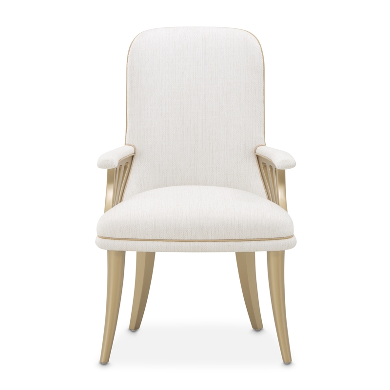 La Terrazza Dining Arm Chair - Set of 2- Creamy Pearl