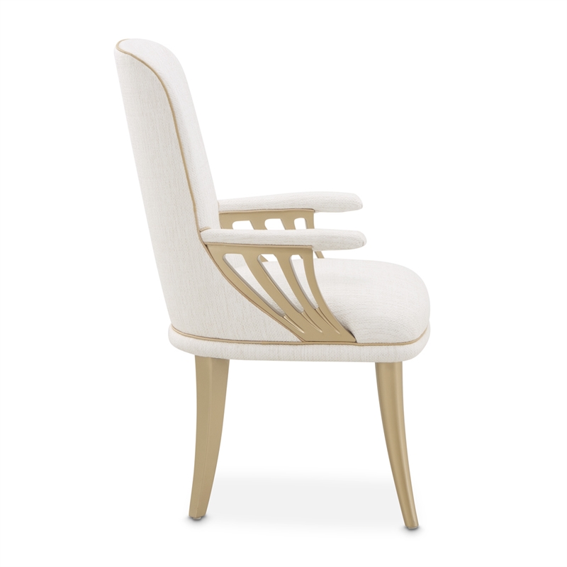 La Terrazza Dining Arm Chair - Set of 2- Creamy Pearl