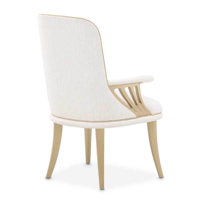 La Terrazza Dining Arm Chair - Set of 2- Creamy Pearl