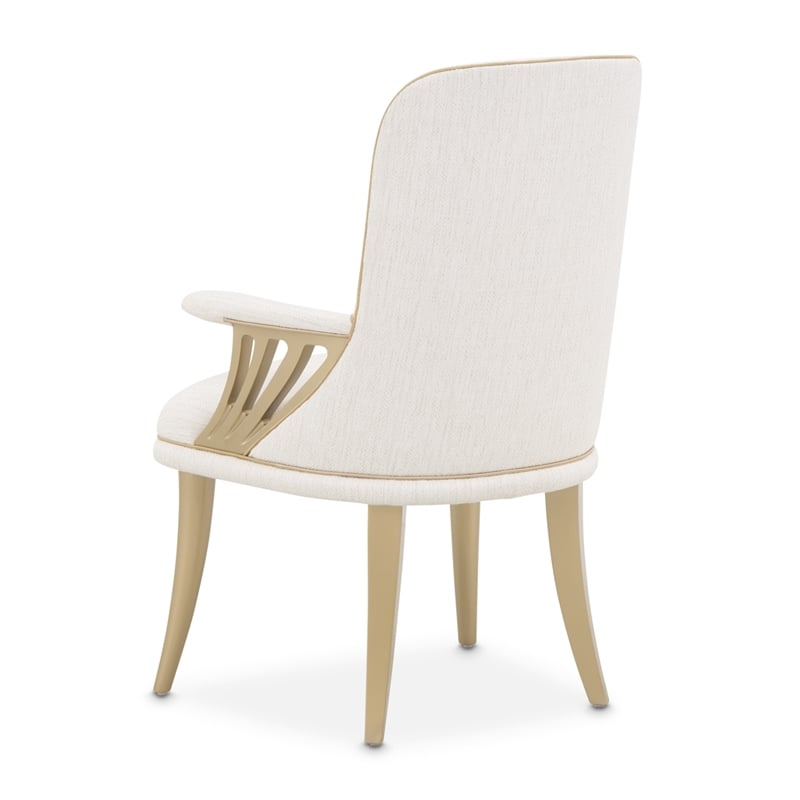 La Terrazza Dining Arm Chair - Set of 2- Creamy Pearl