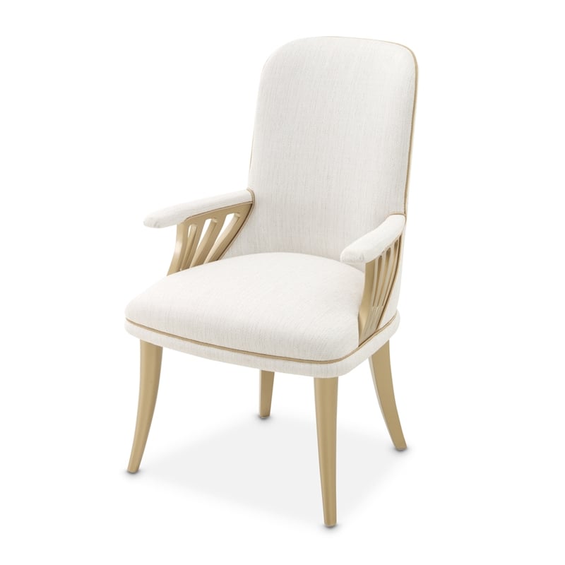 La Terrazza Dining Arm Chair - Set of 2- Creamy Pearl