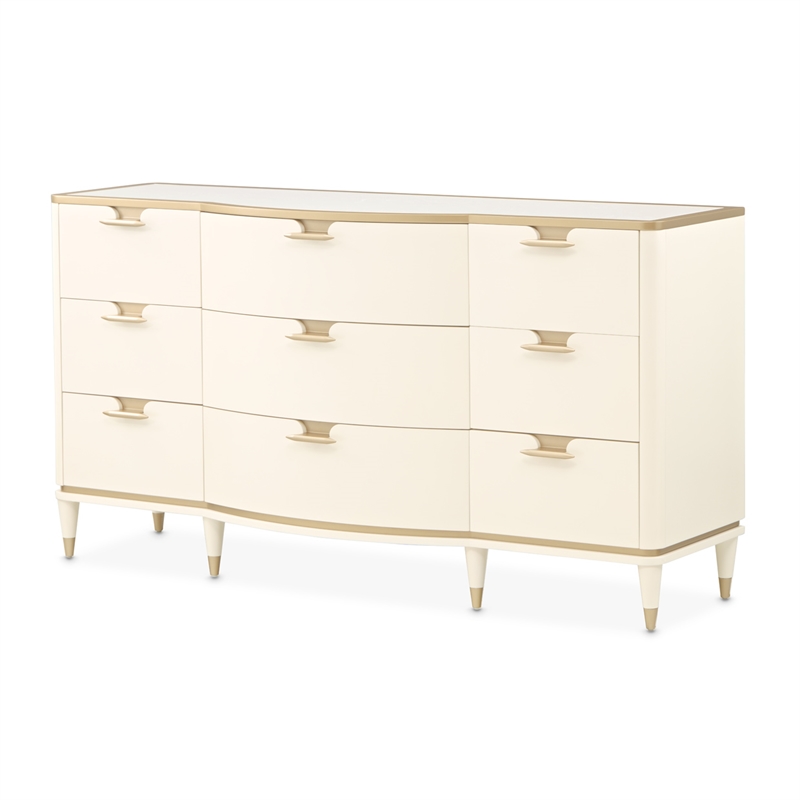 La Terrazza 9-Drawer Dresser - Creamy Pearl