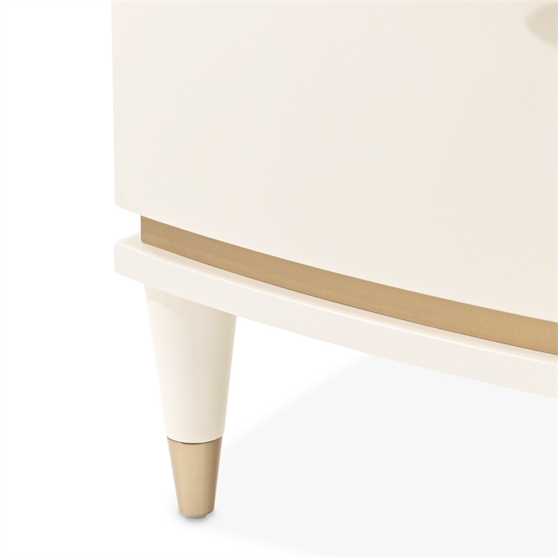 Michael Amini La Terrazza 2-Drawer Nightstand in Creamy Pearl
