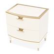 Michael Amini La Terrazza 2-Drawer Nightstand in Creamy Pearl