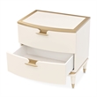 Michael Amini La Terrazza 2-Drawer Nightstand in Creamy Pearl