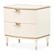 Michael Amini La Terrazza 2-Drawer Nightstand in Creamy Pearl