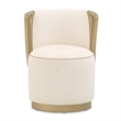 La Terrazza Chenille Vanity Chair - Creamy Pearl/Gold