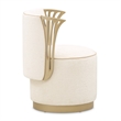 La Terrazza Chenille Vanity Chair - Creamy Pearl/Gold