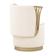 La Terrazza Chenille Vanity Chair - Creamy Pearl/Gold
