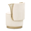 La Terrazza Chenille Vanity Chair - Creamy Pearl/Gold