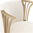 La Terrazza Chenille Vanity Chair - Creamy Pearl/Gold