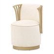 La Terrazza Chenille Vanity Chair - Creamy Pearl/Gold