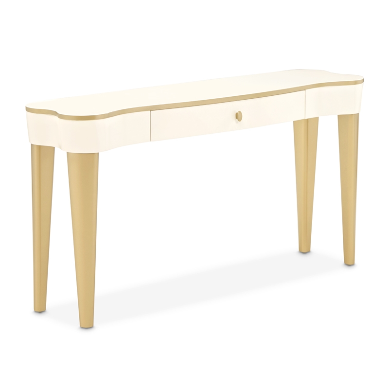 La Terrazza Console Table with Drawer - Creamy Pearl
