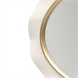 Michael Amini La Terrazza Wall Accent Mirror in Creamy Pearl