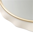 Michael Amini La Terrazza Wall Accent Mirror in Creamy Pearl